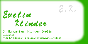 evelin klinder business card